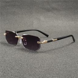 5/1 PCS Rimless Sunglasses Rectangle Fashion Popular Women Men Shades Small Square Sun Glasses For Female Male Summer Traveling