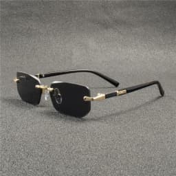 5/1 PCS Rimless Sunglasses Rectangle Fashion Popular Women Men Shades Small Square Sun Glasses For Female Male Summer Traveling