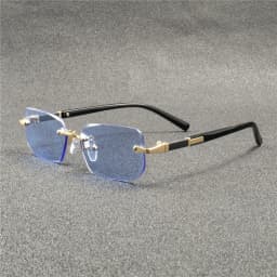 5/1 PCS Rimless Sunglasses Rectangle Fashion Popular Women Men Shades Small Square Sun Glasses For Female Male Summer Traveling