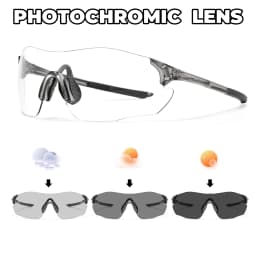 Ultra-Light Photochromic Sports Sunglasses Seamless Frameless 23g Comfort for Cycling Mountain Travel UV400 Adventure Eyewear
