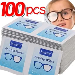 10-100Pcs Glasses Cleaning Wet Paper Disposable Anti Fog Misting Dust Remover Lens Wipes Sunglasses Phone Screen Cleaner