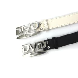 Unisex Nostalgic DVD Buckle Belt Versatile Black White Decorative Waist Straps Belt for Men Women Jeans Matching Gift for Her