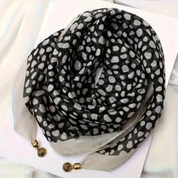Thin Sun Protection Scarf Women Magnetic Clasp Small Square Shawl Chiffon Elegance Silk Air Conditioner Neck Protection Scarves