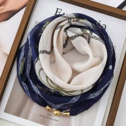 Thin Sun Protection Scarf Women Magnetic Clasp Small Square Shawl Chiffon Elegance Silk Air Conditioner Neck Protection Scarves