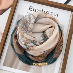 Thin Sun Protection Scarf Women Magnetic Clasp Small Square Shawl Chiffon Elegance Silk Air Conditioner Neck Protection Scarves