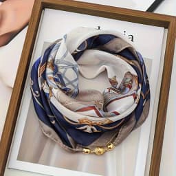 Thin Sun Protection Scarf Women Magnetic Clasp Small Square Shawl Chiffon Elegance Silk Air Conditioner Neck Protection Scarves