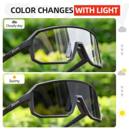 SCVCN New Photochromic Cycling Glasses Motorcycle Bike Riding Outdoor Sport Cycling Sunglasses Men Women Hiking UV400 Goggles