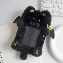 Cartoon Cute Plush Photocard Case Cartoon Bag Keychain Fox Photocard Case Student Card Holder Idol Photos Protective Cover
