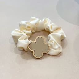 2025 Clearance Warm Color Cute and Sweet French Large Intestine Circle Ponytail Hair Ring Hair Ties Hair Accessories Head Bands