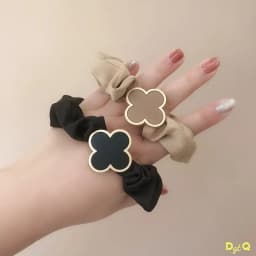 2025 Clearance Warm Color Cute and Sweet French Large Intestine Circle Ponytail Hair Ring Hair Ties Hair Accessories Head Bands