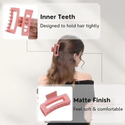 10Pcs Colorful Square Non-Slip Hair Claw Clips for Women 2.6 Inch Strong Hold Jaw Clip Bulk Hair Accessories for Daily Use Gift