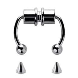 Magnetic Fake Nose Ring, No-Pierce Nose Clip, Stainless Steel Fake Piercing Hoop, Unisex Jewelry Gift