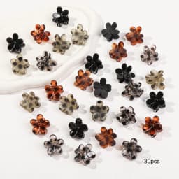12/24/30Pcs Mini Flower Hair Claw Clips Pack for Women Girl Cute Hair Accessories Creaseless Styling for Bangs Tiny Hair Styling