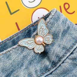 Butterfly Jeans Button Adjustable Clips For Pant Skirts Waist Tightener Buckle Snap Button Pants Pin Retractable Button Adjuster