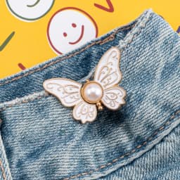 Butterfly Jeans Button Adjustable Clips For Pant Skirts Waist Tightener Buckle Snap Button Pants Pin Retractable Button Adjuster