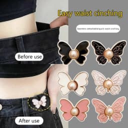Butterfly Jeans Button Adjustable Clips For Pant Skirts Waist Tightener Buckle Snap Button Pants Pin Retractable Button Adjuster
