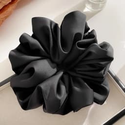 1pcs Extra Large Faux Silk Fluffy, High Elasticity, Soft & Silky, Luxury Casual Comfortable Fashion Scrunchie For Women