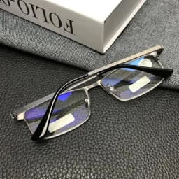 Stainless Steel Men Business Reading Glasses for Reader Mens Blue Light Blocking Presbyopia Optical Eyeglasses +1.0 1.5 2.0 2.50