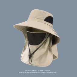 Sunscreen Integrated Fisherman Hat for Unisex Summer Outdoor Mesh Breathable Face Mask Cycling Fishing Neck Protection Hat