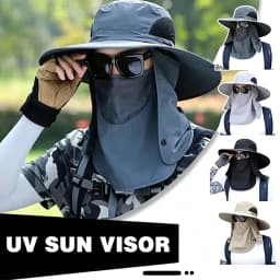 Sunscreen Integrated Fisherman Hat for Unisex Summer Outdoor Mesh Breathable Face Mask Cycling Fishing Neck Protection Hat