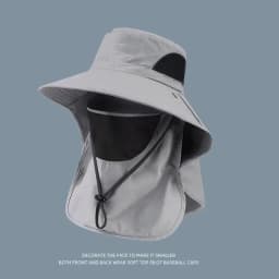 Sunscreen Integrated Fisherman Hat for Unisex Summer Outdoor Mesh Breathable Face Mask Cycling Fishing Neck Protection Hat