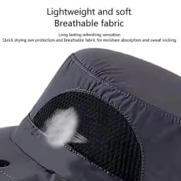 Sunscreen Integrated Fisherman Hat for Unisex Summer Outdoor Mesh Breathable Face Mask Cycling Fishing Neck Protection Hat