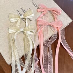 Fashion Bow Ribbon Hair Clips For Women Girls Lace Hairpins Barrettes Set Korean Bow Clips Party Hair Accessories Headwear Gifts