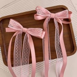 Fashion Bow Ribbon Hair Clips For Women Girls Lace Hairpins Barrettes Set Korean Bow Clips Party Hair Accessories Headwear Gifts