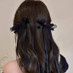 Fashion Bow Ribbon Hair Clips For Women Girls Lace Hairpins Barrettes Set Korean Bow Clips Party Hair Accessories Headwear Gifts