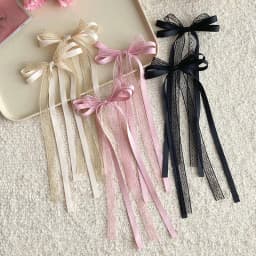 Fashion Bow Ribbon Hair Clips For Women Girls Lace Hairpins Barrettes Set Korean Bow Clips Party Hair Accessories Headwear Gifts