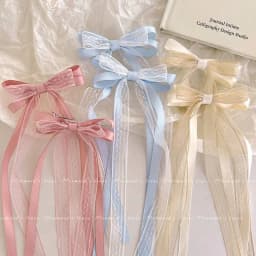Fashion Bow Ribbon Hair Clips For Women Girls Lace Hairpins Barrettes Set Korean Bow Clips Party Hair Accessories Headwear Gifts