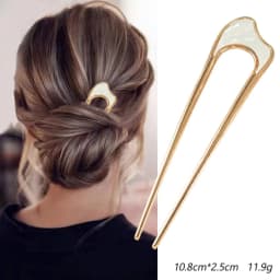 Shell Hairpin Metal U Shaped Hair Pins Hair Fork U French Hair Pin Simple And Fashionable Hair Accessories For Women