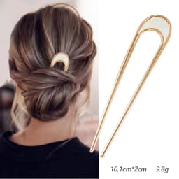 Shell Hairpin Metal U Shaped Hair Pins Hair Fork U French Hair Pin Simple And Fashionable Hair Accessories For Women