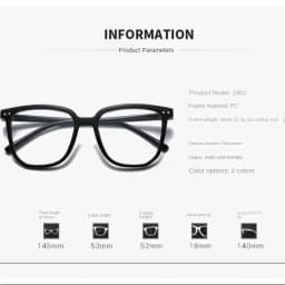 Large Square Frame Anti-Blue Light Glasses Fashion Retro Men Women Computer Goggles Reading Eyeglasses Optical Spectacle Eyewear