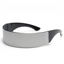 Men And Women Cyberpunk Goggles Futuristic Party Glasses One Piece Wrap Around Mirror Sunglasses Casual Daily Eyewear