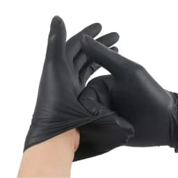 Disposable Black Gloves Unisex Latex Free Nitrile PVC Thick Splayed Fingers Housework Cleaning Car Pet Care Cooking Tools Women
