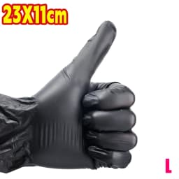 Disposable Black Gloves Unisex Latex Free Nitrile PVC Thick Splayed Fingers Housework Cleaning Car Pet Care Cooking Tools Women