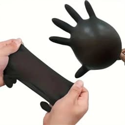 Disposable Black Gloves Unisex Latex Free Nitrile PVC Thick Splayed Fingers Housework Cleaning Car Pet Care Cooking Tools Women