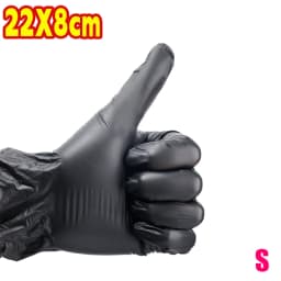 Disposable Black Gloves Unisex Latex Free Nitrile PVC Thick Splayed Fingers Housework Cleaning Car Pet Care Cooking Tools Women