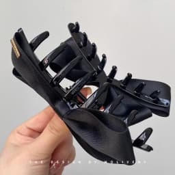 New Large Black Fabric Bow Grab Hair Clips Women's New Korean Style Hairpin Fashion Shark Cawl Clips Girls Hair Accessories