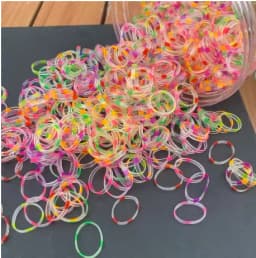 800pcs/set Thick Silicone Hair Rubber Bands For baby Girls transparent hair tie kids small black hair rope child hairbands