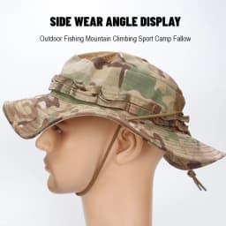 1pc/3pcs Camo Boonie Hat Sunscreen Breathable Bucket Hat Men's Outdoor Hiking Hunting Fishing Windproof Fisherman's Hat