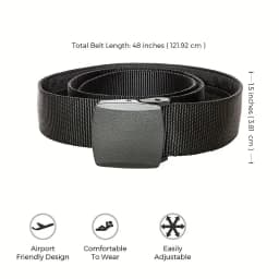 Nylon Belt Automatic Buckle Outdoor Multifunctional Tactical Canvas Belts Light Comfortable Non-metal Belt