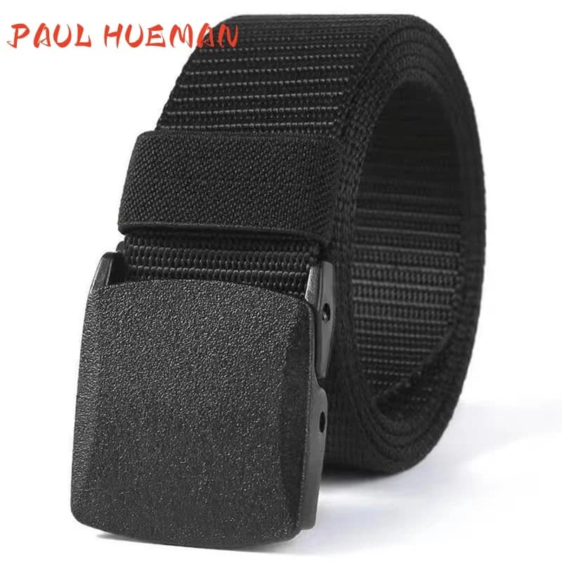 PAUL HUEMAN Military Automatic Buckle Nylon Belt Outdoor Hunting Multifunctional Tactical Canvas Belt High Quality Men Belt