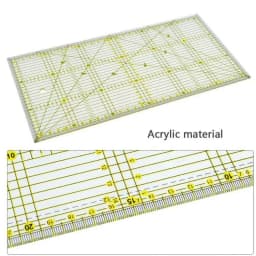 15*30 Quilters Ruler with Double Colored and Grid Lines Patchwork Ruler Acrylic Sewing Ruler for Sewing Quilting Cutting Ruler