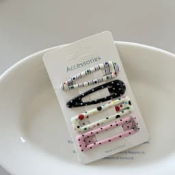 Small fresh polka dot plaid hairpin women's broken hair finishing bb clip forehead bangs clip children's hairpin hairaccessories