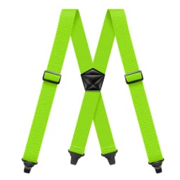 Men Suspenders Heavy Duty Work 3.8cm Wide X-Back with 4 Plastic Gripper Clasps Adjustable Elastic Trouser Pants Braces