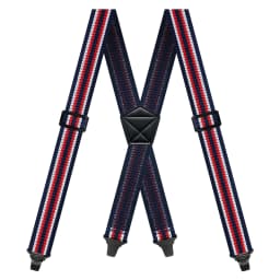 Men Suspenders Heavy Duty Work 3.8cm Wide X-Back with 4 Plastic Gripper Clasps Adjustable Elastic Trouser Pants Braces