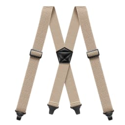 Men Suspenders Heavy Duty Work 3.8cm Wide X-Back with 4 Plastic Gripper Clasps Adjustable Elastic Trouser Pants Braces