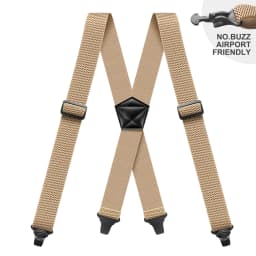 Men Suspenders Heavy Duty Work 3.8cm Wide X-Back with 4 Plastic Gripper Clasps Adjustable Elastic Trouser Pants Braces